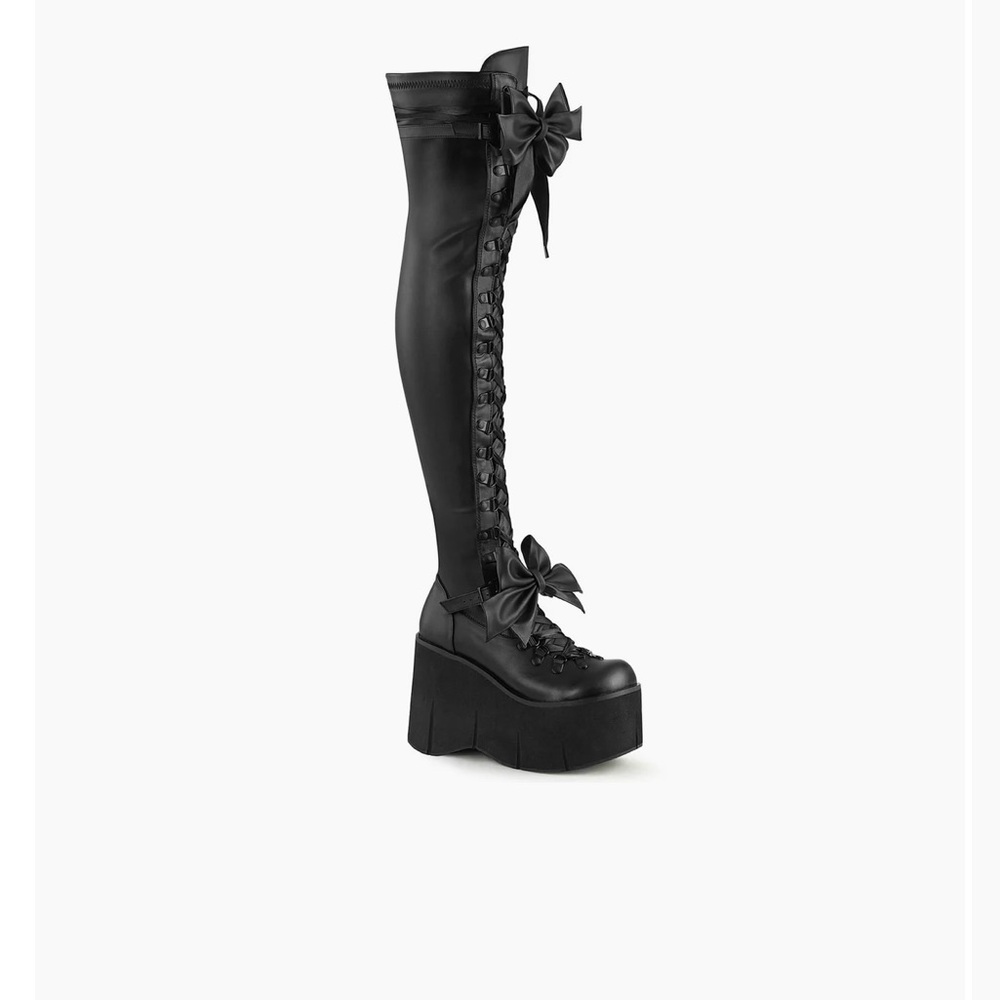 Demonia- KERA-303 Black Platform Knee-High Boots